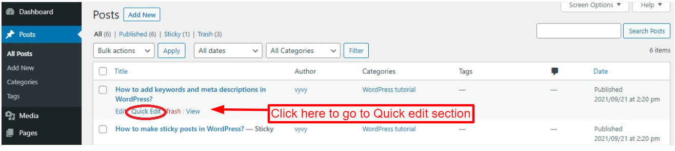 How to make sticky posts in WordPress?