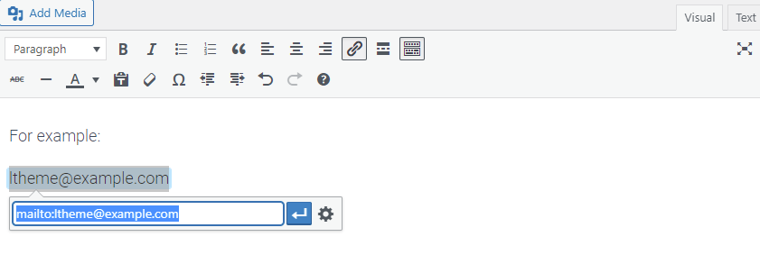 Add A Link To An Email Address In Wordpress 2