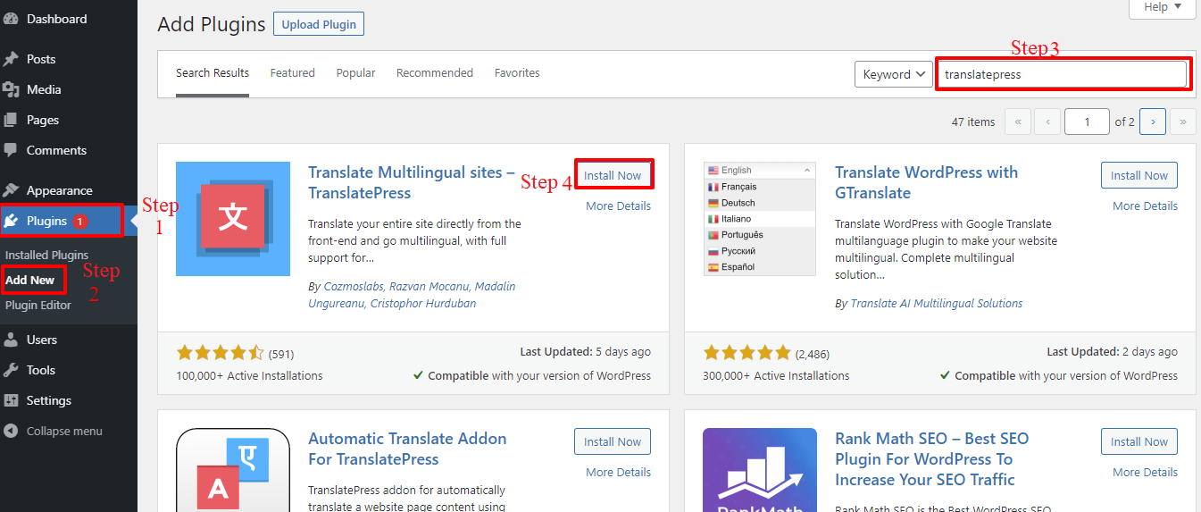 build a multilingual WordPress site 1