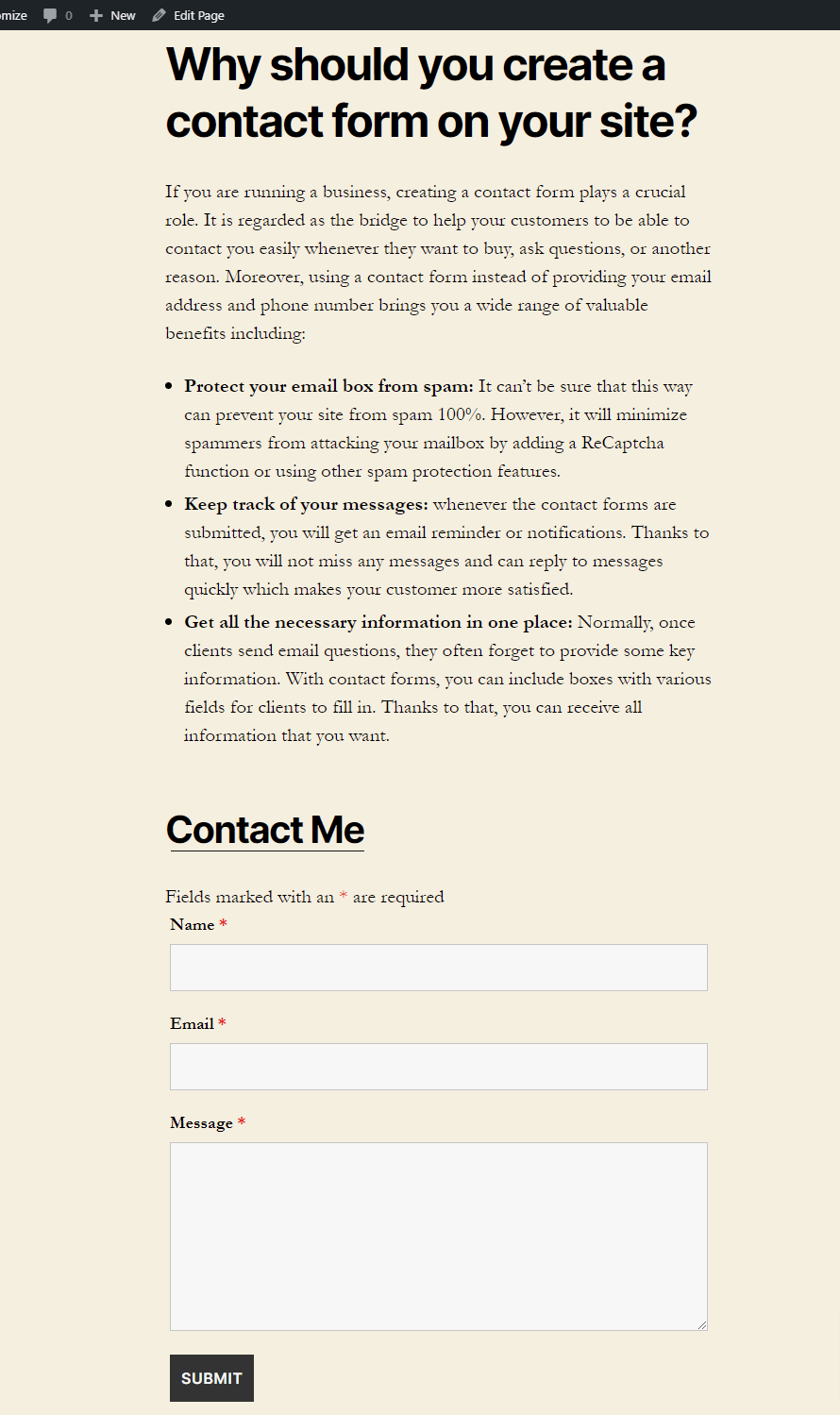 Create A Contact Form In Wordpress 11