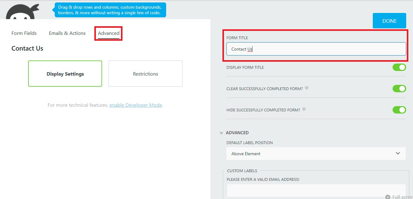  Create A Contact Form In Wordpress 7