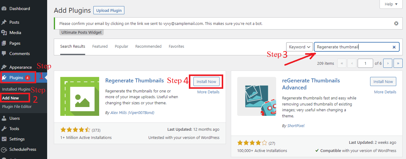 Recreate Thumbnails In Wordpress 1