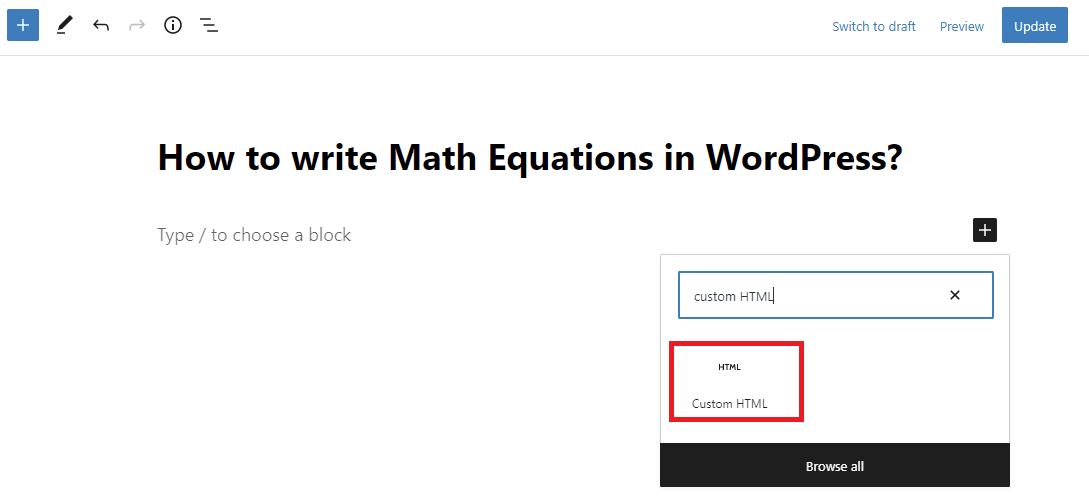 Add Math Equations In Wordpress 4
