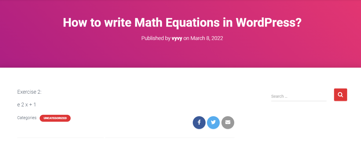 Add Math Equations In Wordpress 6