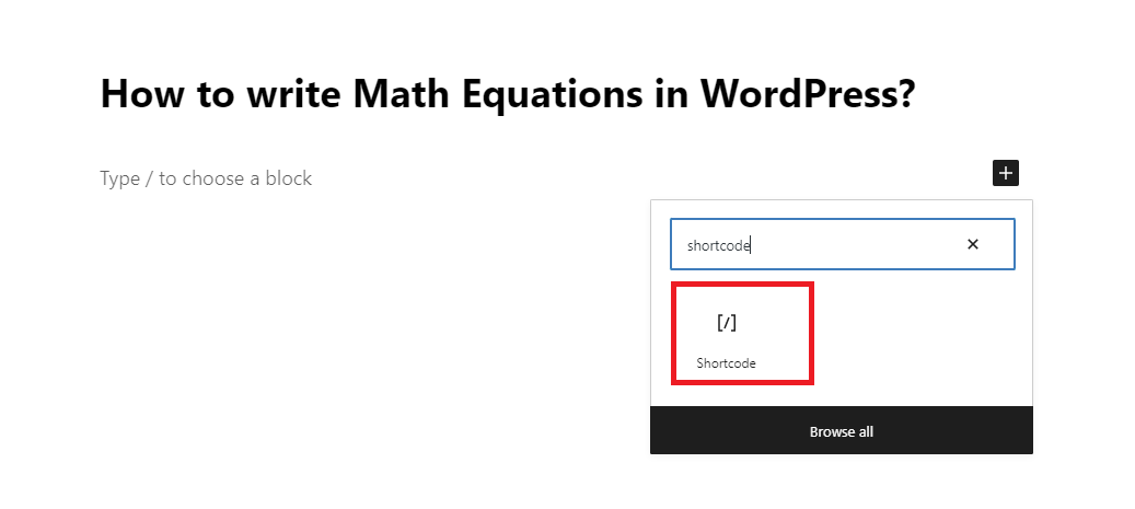 Add Math Equations In Wordpress 7