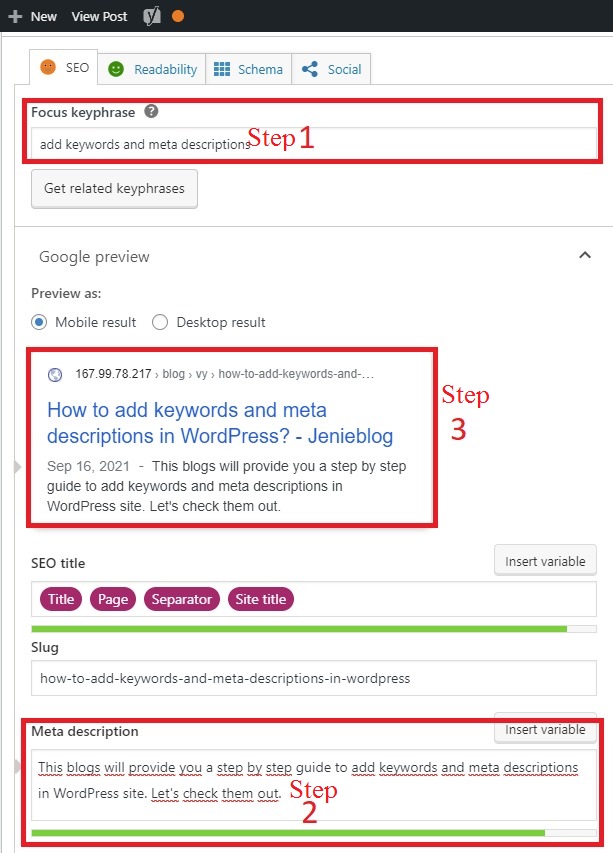 Add keywords and meta descriptions 12