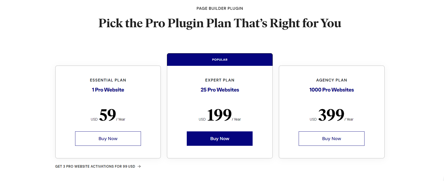 Gutenberg Vs Elementor Pricing Plans