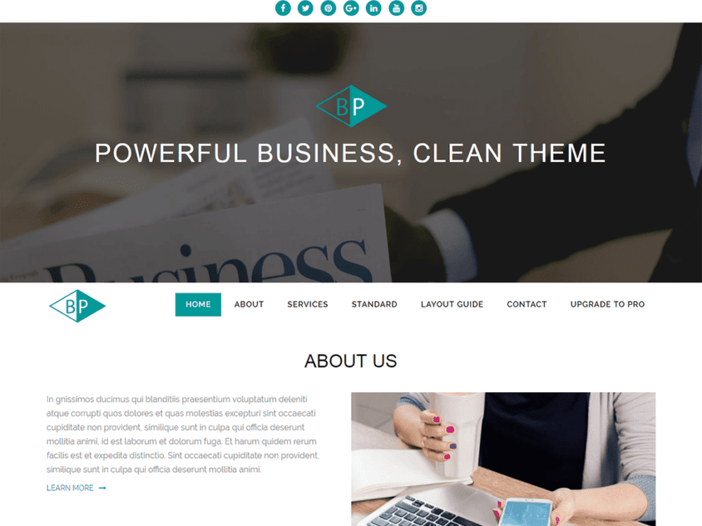 Free Business Park Wordpress Theme