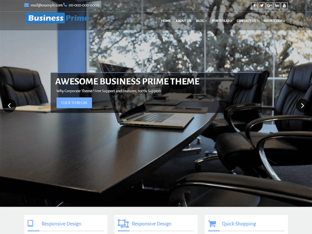 Free Business Prime Wordpress Theme