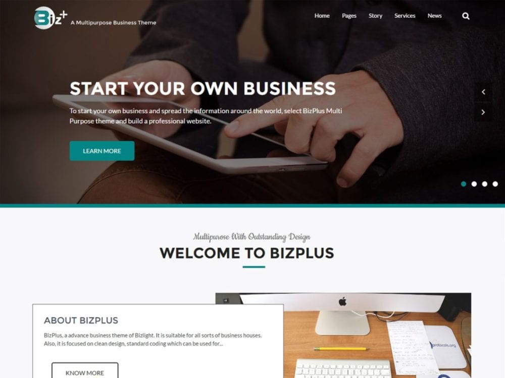 Free Bizplus Wordpress Theme