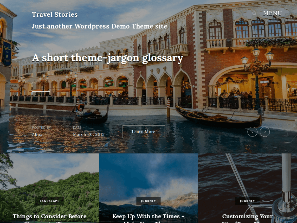 Free Travel Stories Wordpress theme