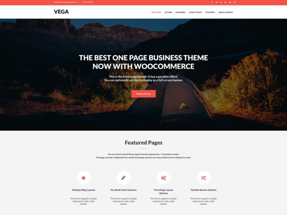 Free Vega Wordpress Theme