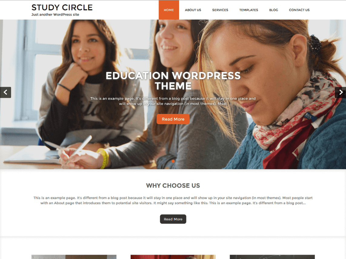 Free Study Circle WordPress theme