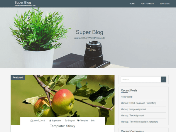 Free Super Blog Wordpress Theme