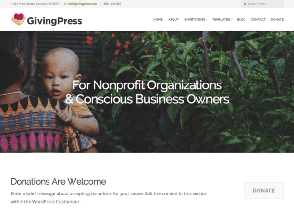Free Givingpress Lite Wordpress Theme