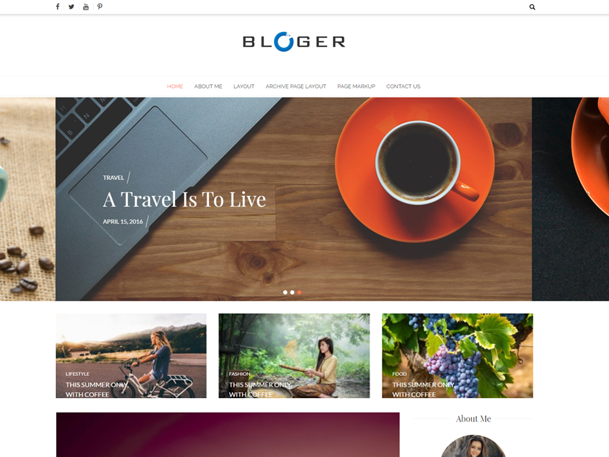 Free Bloger Wordpress Theme