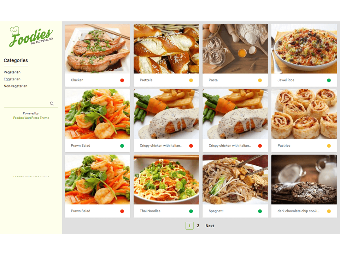 Free Foodies Wordpress theme