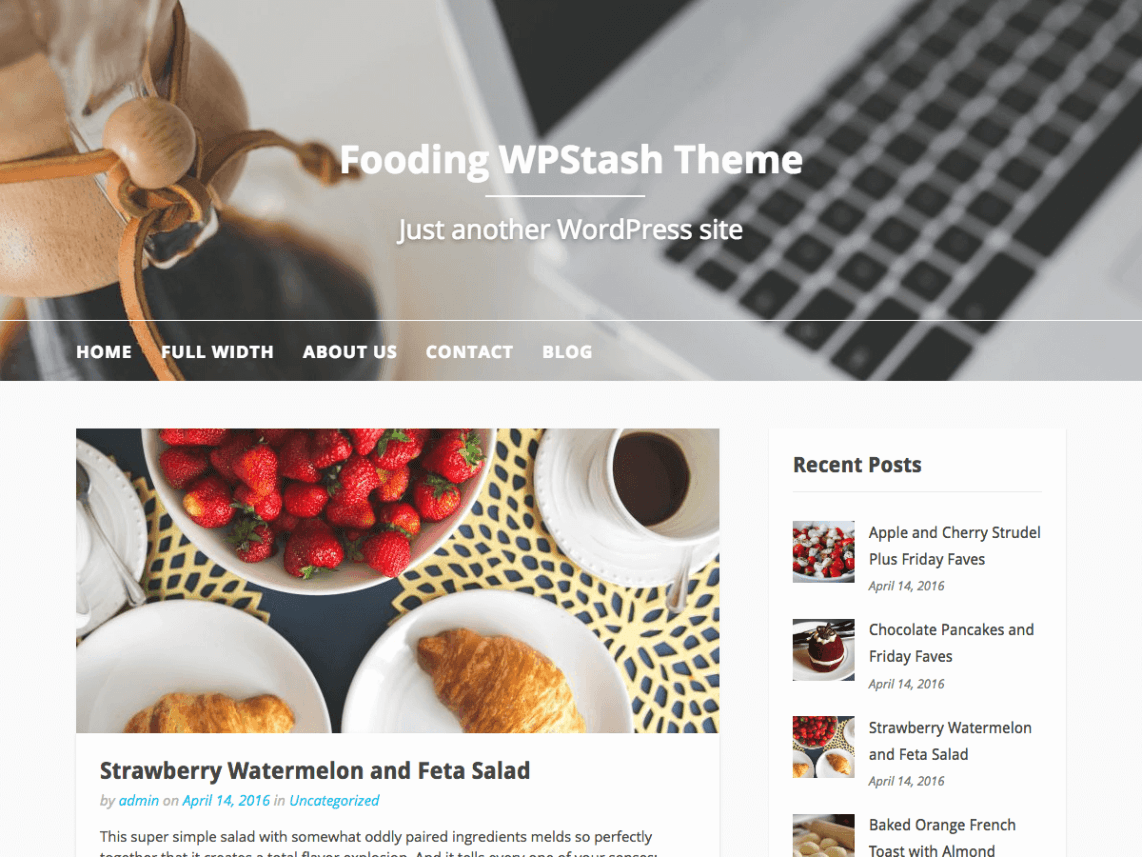 Free Fooding Wordpress theme