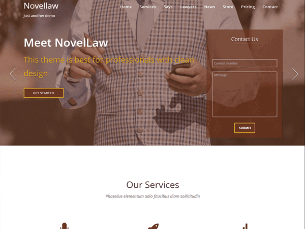 Free Novellaw Wordpress Theme