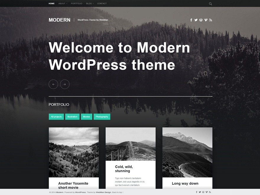 Free Modern WordPress Theme Download Review JustFreeWPThemes