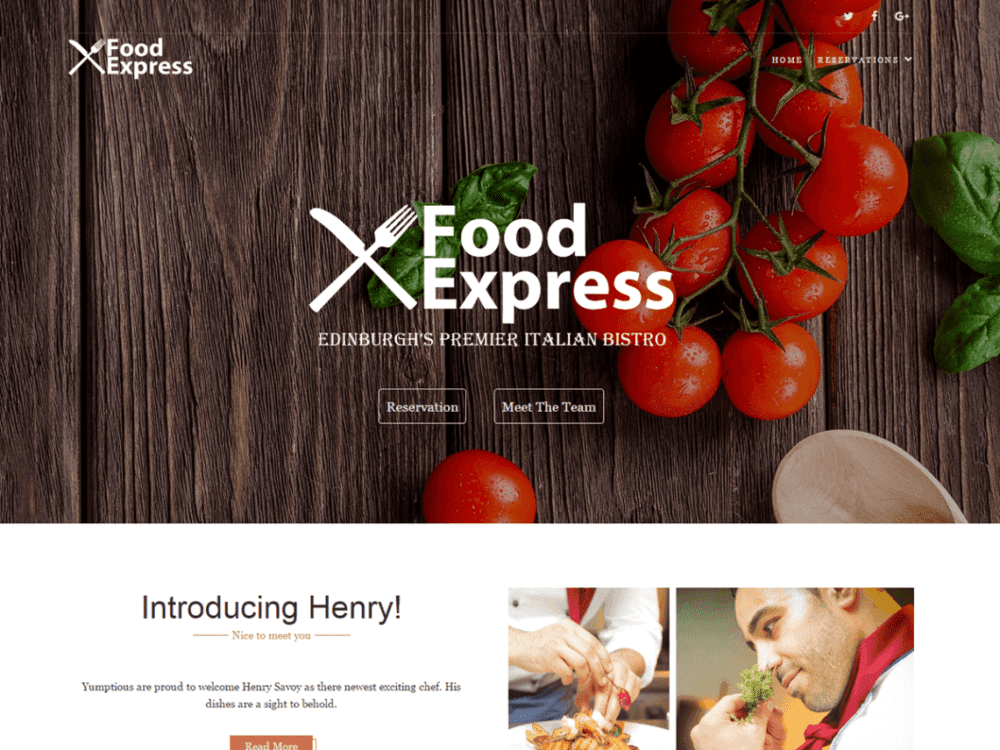 Download Free Food Express WordPress theme JustFreeWPThemes