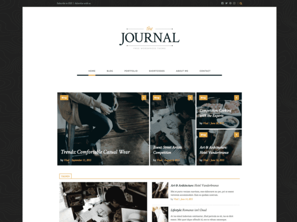 Free Journal Wordpress Theme