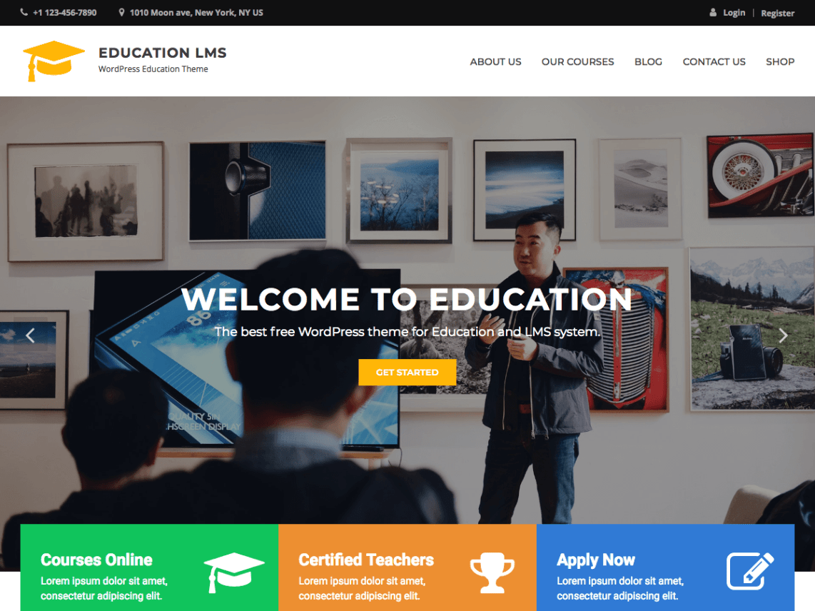 Free Education LMS Wordpress theme