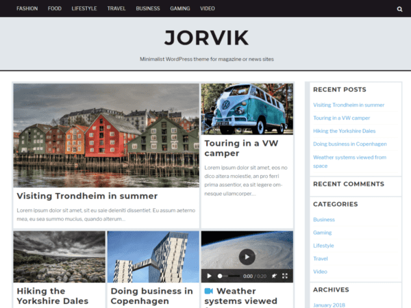 Free Jorvik Wordpress Theme