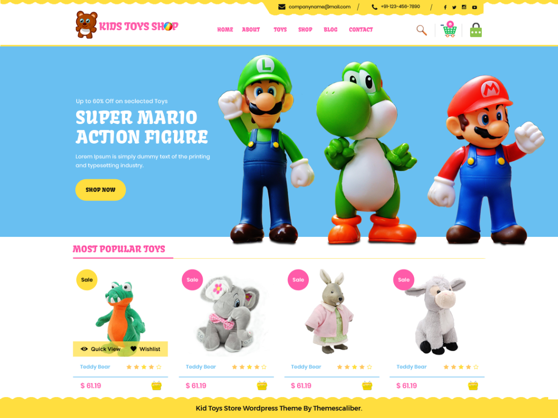 Download Free Kid Toys Store WordPress theme - JustFreeWPThemes