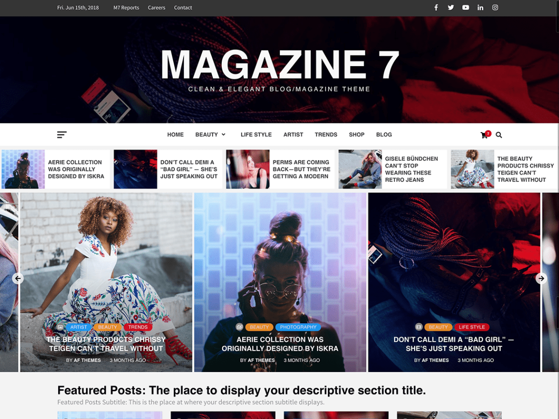 Free Magazine 7 Wordpress theme