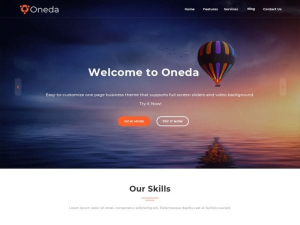 Free Oneda Wordpress Theme