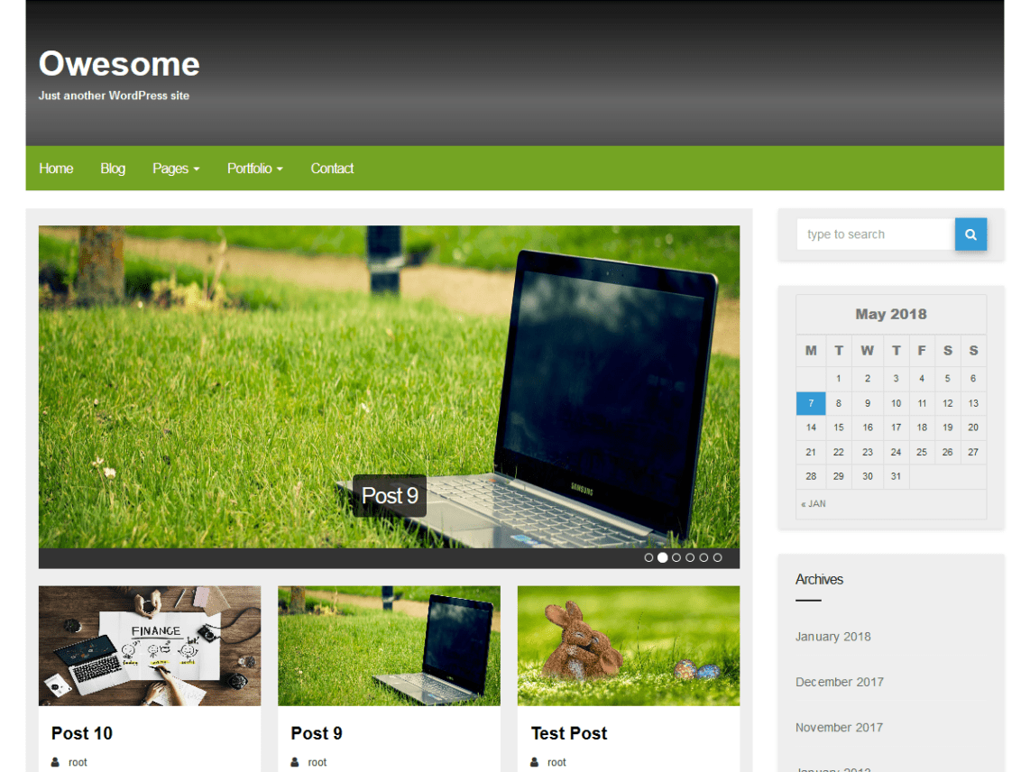 Free Owesome Wordpress theme