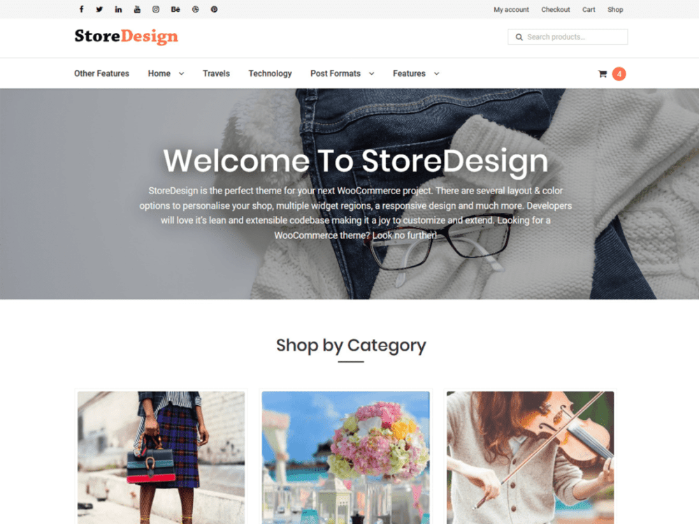 Free Storedesign Wordpress Theme