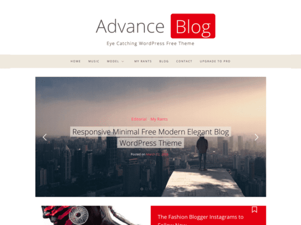 Free Advance Blog Wordpress Theme