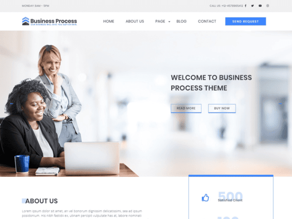 Free Business Process Wordpress Theme