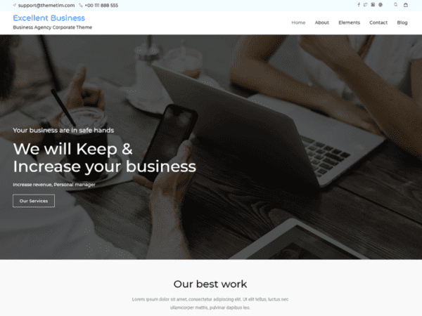 Free Excellent Business Wordpress Theme