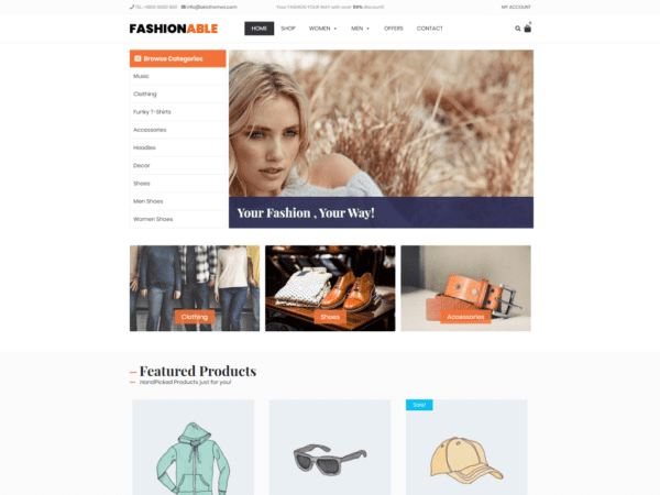 Free Fashionable Store Wordpress Theme