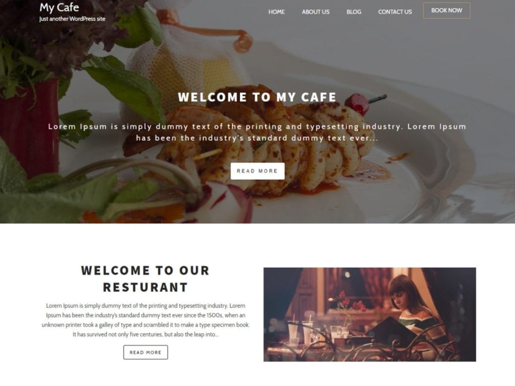 Download Free My Cafe WordPress theme - JustFreeWPThemes