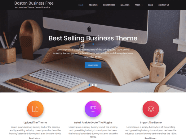 Free Boston Business Wordpress Theme