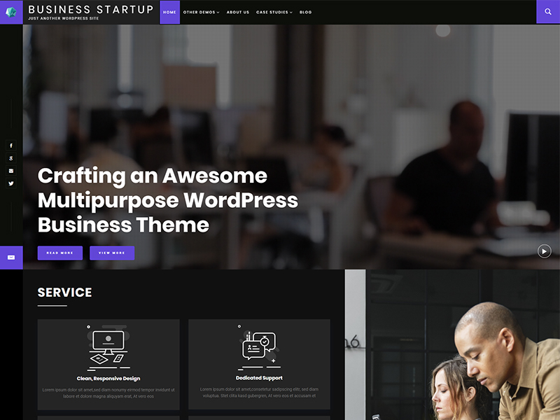 Free Business Startup Wordpress theme