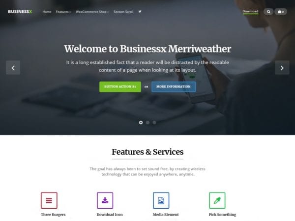 Free Businessx Merriweather Wordpress Theme