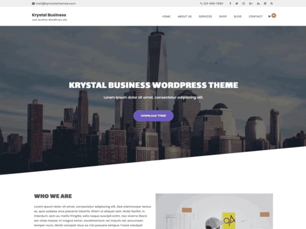Free Krystal Business Wordpress Theme