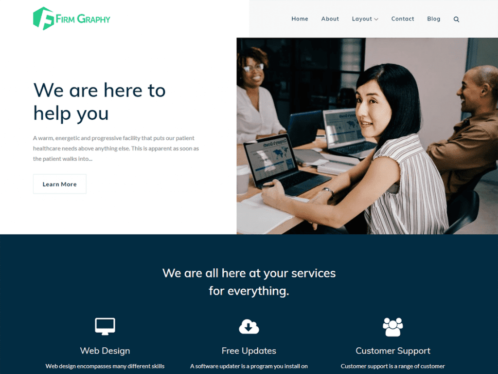 Download Free Firm Graphy Wordpress theme - JustFreeWPThemes