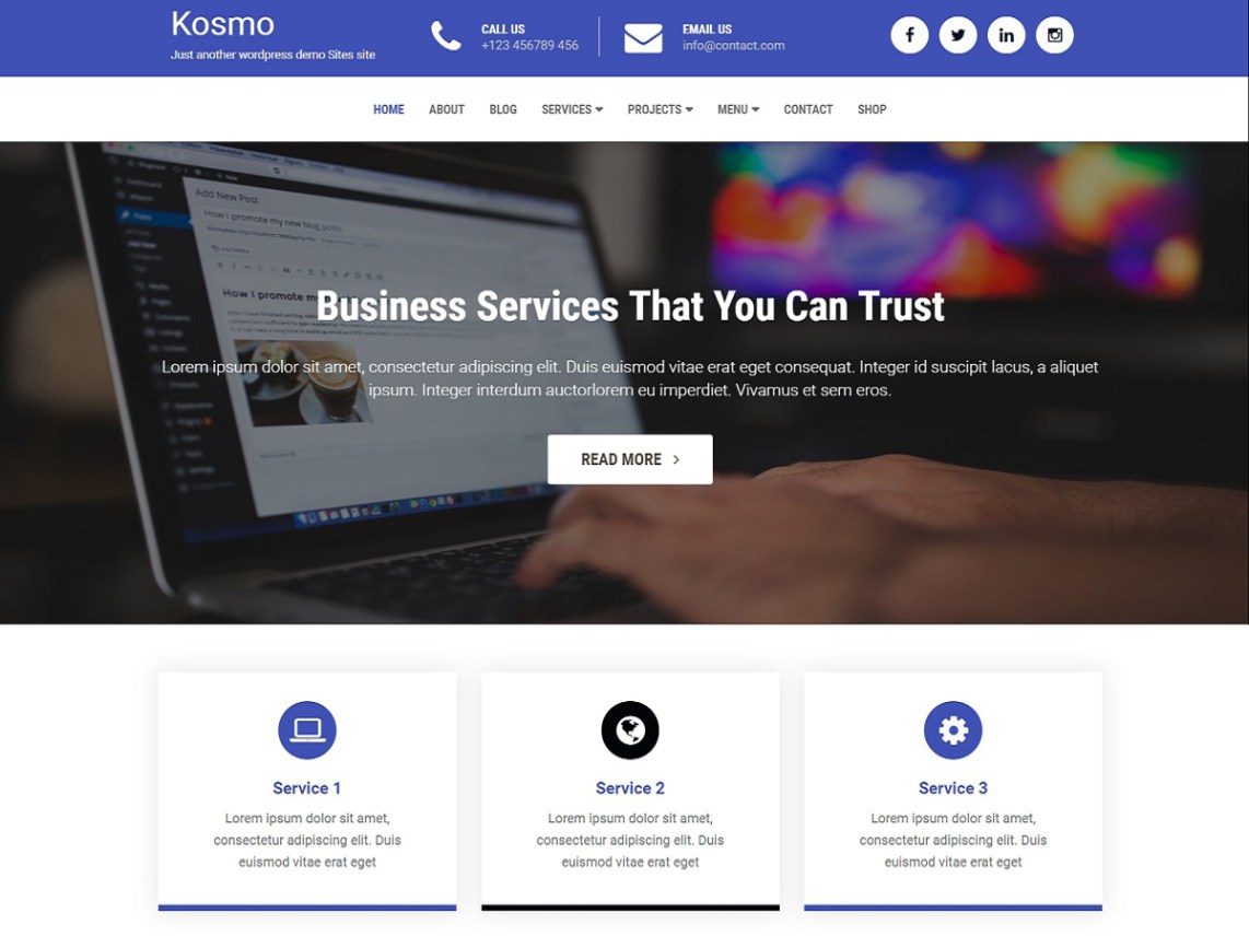 Free Kosmo Wordpress theme