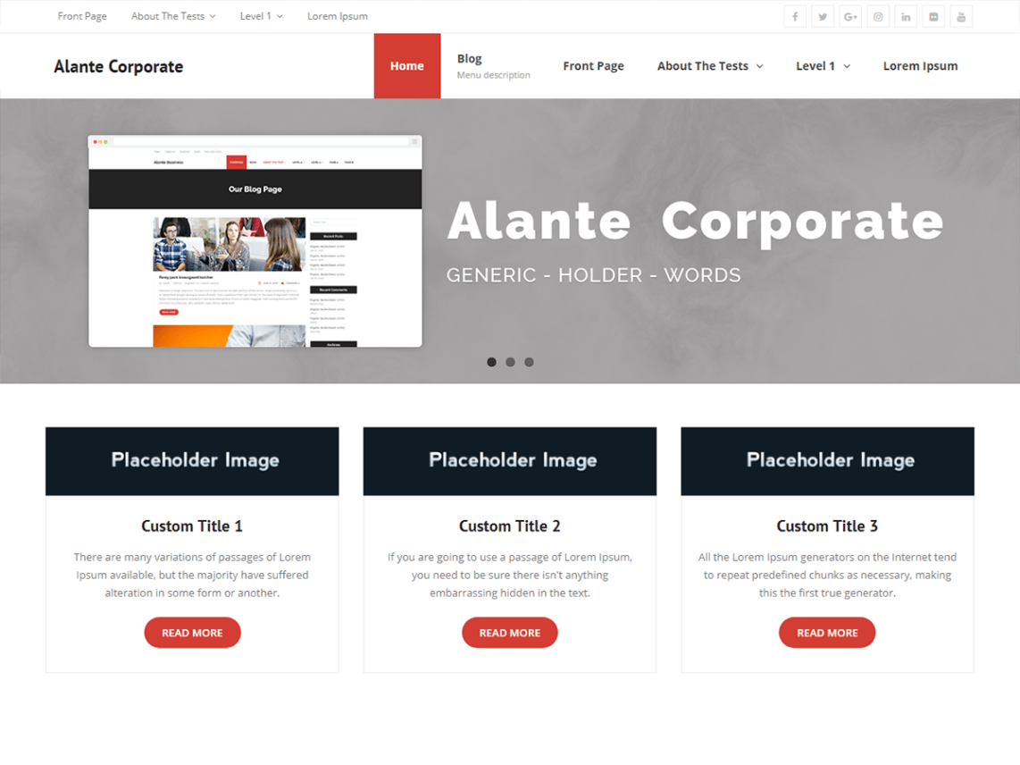 Free Alante Corporate WordPress theme