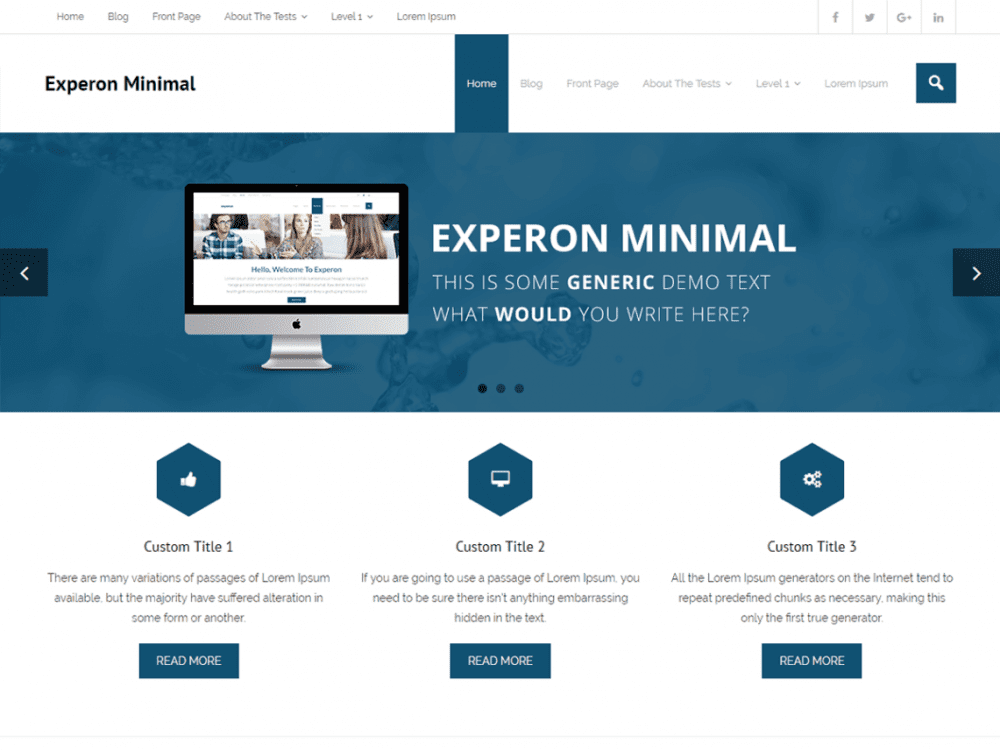 Free Experon Minimal Wordpress Theme