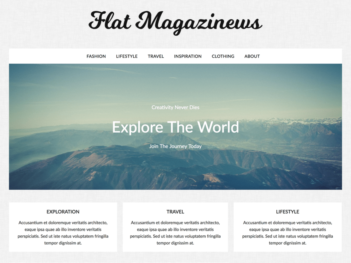 Free FlatMagazinews WordPress theme