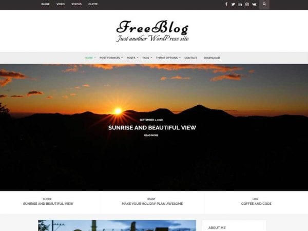 Free Free Blog Wordpress Theme