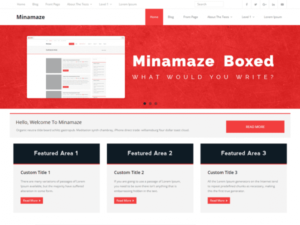 Free Minamaze Boxed Wordpress Theme