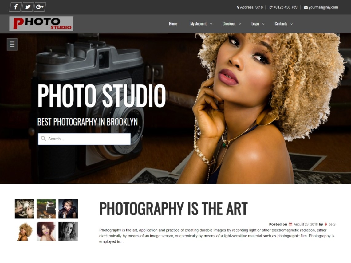 Free Photo Studio WordPress theme